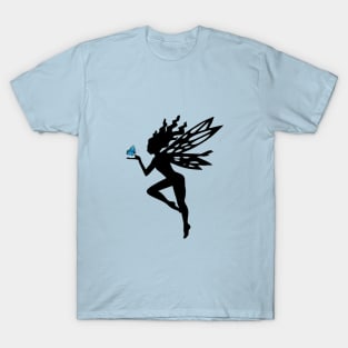 Fairy with Blue Butterfly T-Shirt